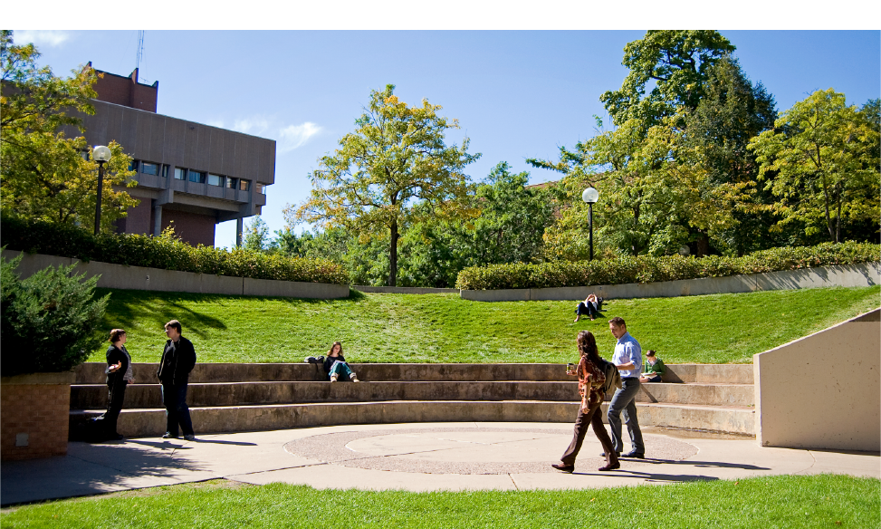 students walking on west bank campus